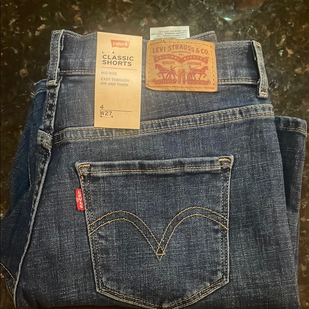 Levi's Classic Mid Rise Denim Shorts